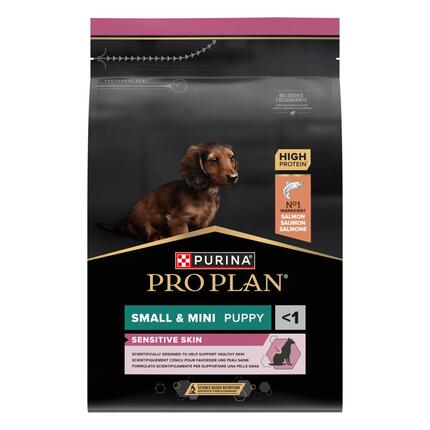 PURINA® PRO PLAN® Small & Mini Puppy Sensitive Skin Rig på laks