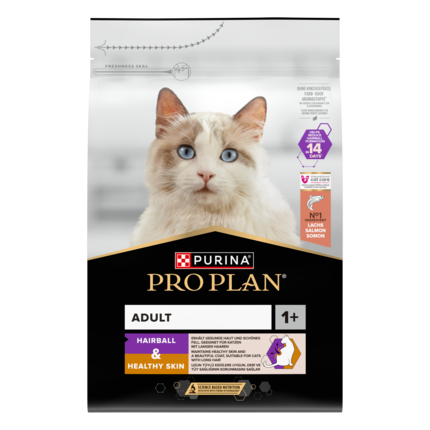 PURINA PRO PLAN  Adult 1+ Hairball & Healthy Skin Rig på laks