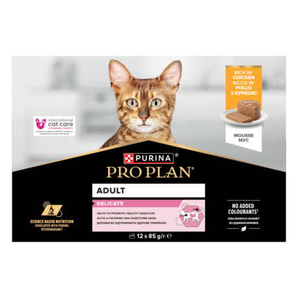 PRO PLAN® Delicate Mousse Kylling 12x85g