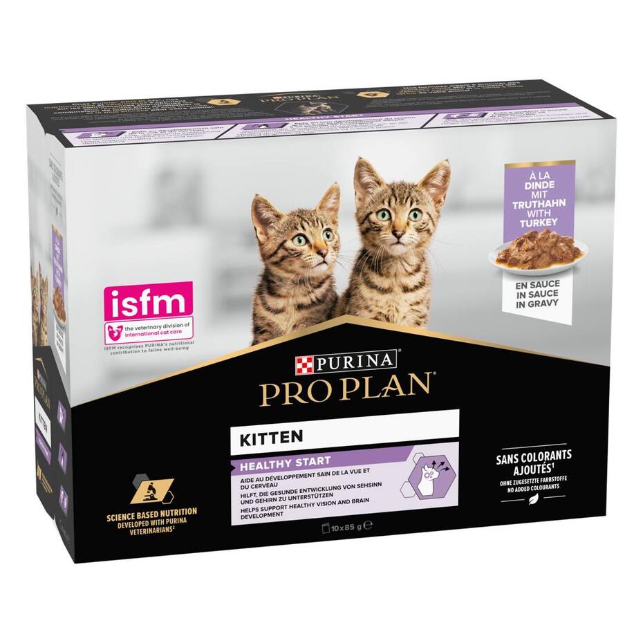 PRO PLAN® KITTEN HEALTY START Kalkun i saus 10-p