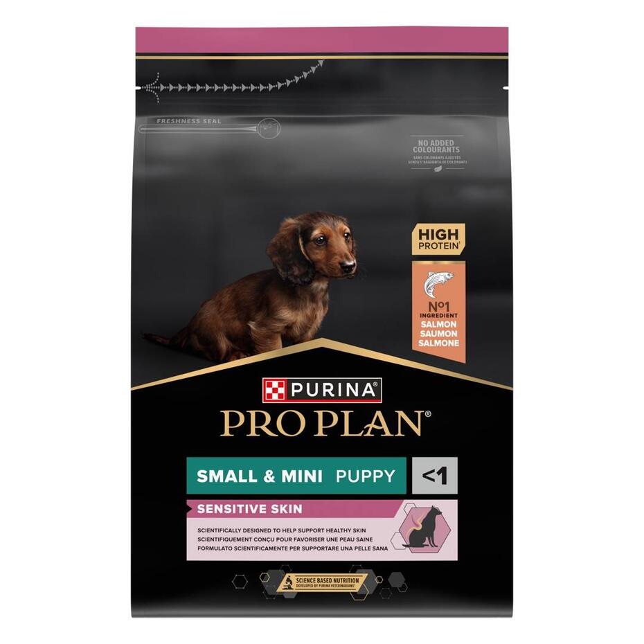 PURINA® PRO PLAN® Small & Mini Puppy Sensitive Skin Rig på laks