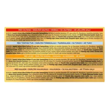 GOURMET® Gold Mousse med Tunfisk, Lever, Kalkun & Okse (12-pack)