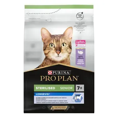 PRO PLAN® Adult 7+ Sterilised LONGEVIS rig på kalkun