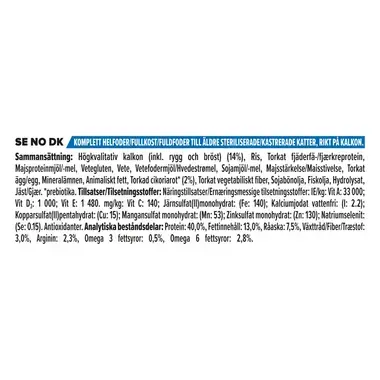 PRO PLAN® Adult 7+ Sterilised LONGEVIS rig på kalkun