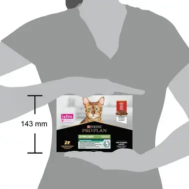 PURINA® PRO PLAN® Adult STERILISED MAINTENANCE med okse i sovs