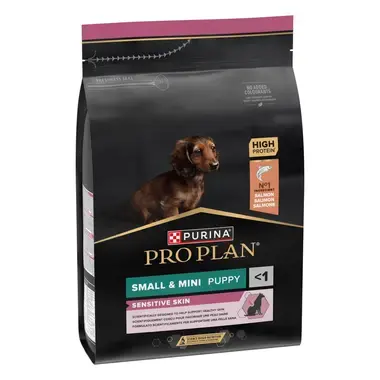 PURINA® PRO PLAN® Small & Mini Puppy Sensitive Skin Rig på laks
