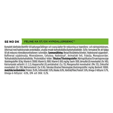 PURINA® PRO PLAN® VETERINARY DIETS HA St/Ox Hypoallergenic®