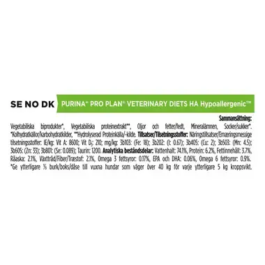 PURINA® PRO PLAN® VETERINARY DIETS HA Hypoallergenic™ Wet Dog food