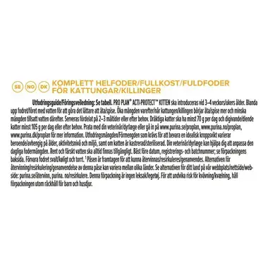 PURINA PRO PLAN ACTI-PROTECT kitten