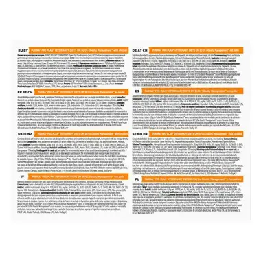 PURINA PRO PLAN VETERINARY DIETS OM St/Ox Obesity Management møre bidder i sovs med kylling vådfoder til katte poser 10x85g