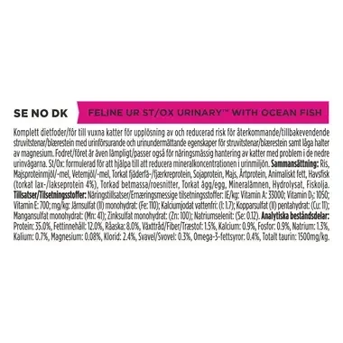 PRO PLAN® VETERINARY DIETS Feline UR St/Ox Urinary Havfisk (Tørfoder)