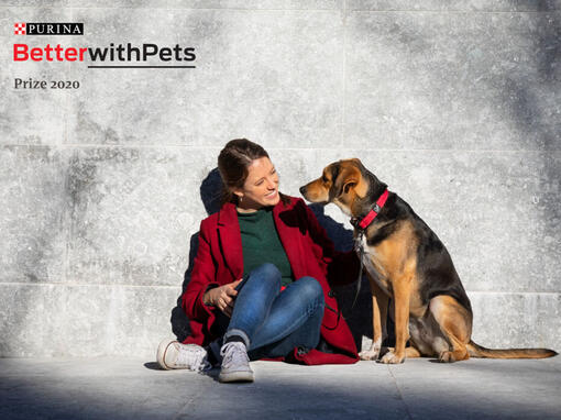Better with pets prize kvinde sad med hund